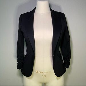 Gibson peplum blazer in black, size small